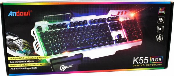 Andowl Ενσύρματο Πληκτρολόγιο Gaming RGB K55
