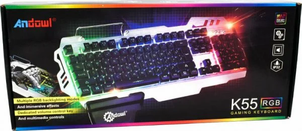 Andowl Ενσύρματο Πληκτρολόγιο Gaming RGB K55