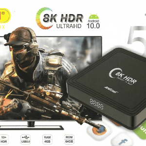 TV BOX ANDOWL Q8K ULTRA HD 8K 4G+64G ANDROID 10.0 RK3318 Quad-Core Cortex-A53