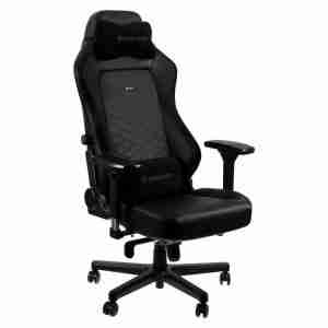 noblechairs HERO Gaming Chair - cold foam, steel armrests,  60mm casters, 150kg - black/black