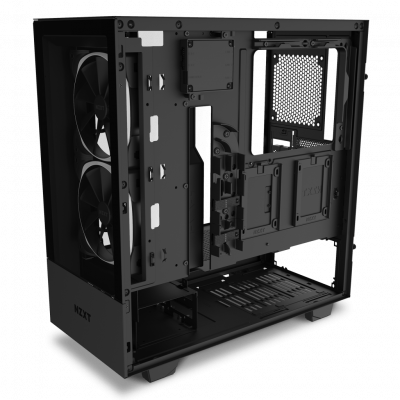 H510 Elite Black open sidefront 34