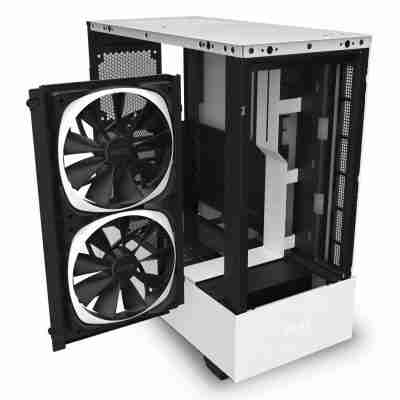 H510 Elite White Black Fan bracket out
