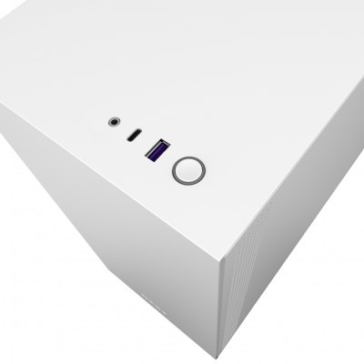 H510 WhiteBlack top front IO focous