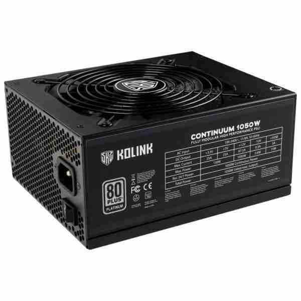 Kolink Continuum 80 PLUS Platinum PSU modular 1050 Watt PC Power Supply - With Cable