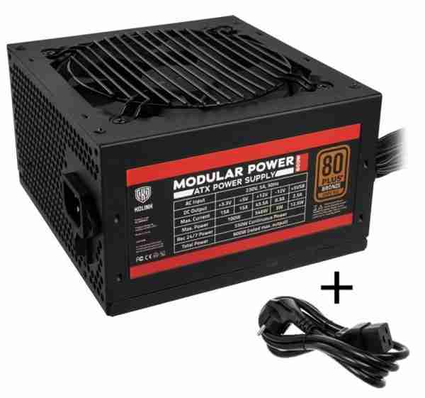 Kolink Modular Power 80 PLUS Bronze PSU 600 Watt PC Power Supply - With Cable