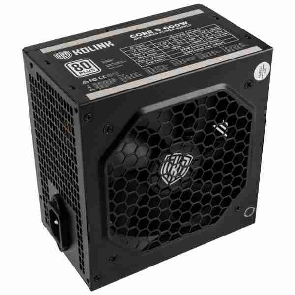 Kolink Core S Series 80 PLUS PSU - 600 Watt Power Supply with Cable