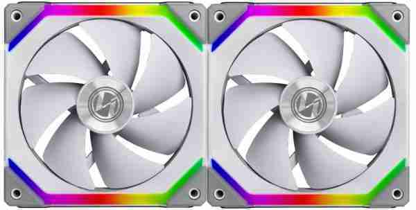 Lian Li UNI Fan SL 140 Double White Case Fan Pack - aRGB PWM 140mm 1500RPM (2pcs) with controller