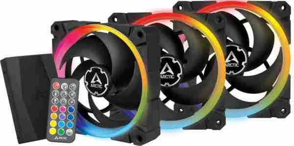 Arctic BioniX P120 A-RGB 3 Fans Bundle - 120mm A-RGB illuminated fans & ARGB Controller