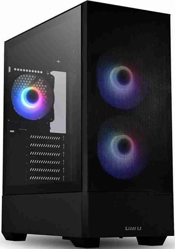 Lian Li Lancool 205 Mesh Black PC Case - ATX/M-ATX/Mini-ITX Tower & 3 aRGB PWM fans - 1x120mm 2x140m