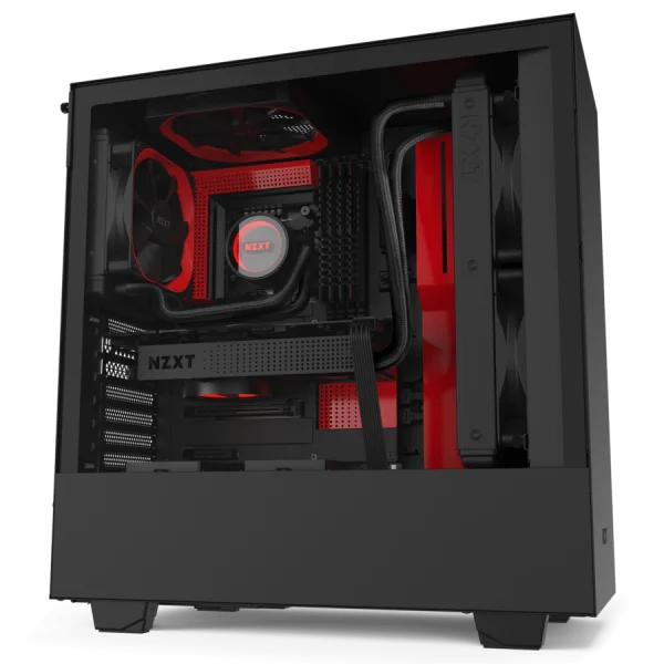 NZXT H510 Black Red - Tempered Glass
