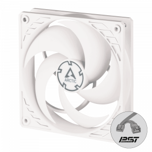 Arctic F12 PWM PST (White) - 120mm case fan with PWM control and PST cable
