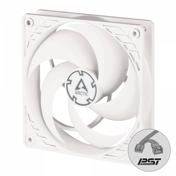 Arctic F12 PWM PST (White) - 120mm case fan with PWM control and PST cable