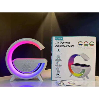 BT2301 Ηχείο Bluetooth 5W με Ραδιόφωνο LED Wireless Charging Speaker 4