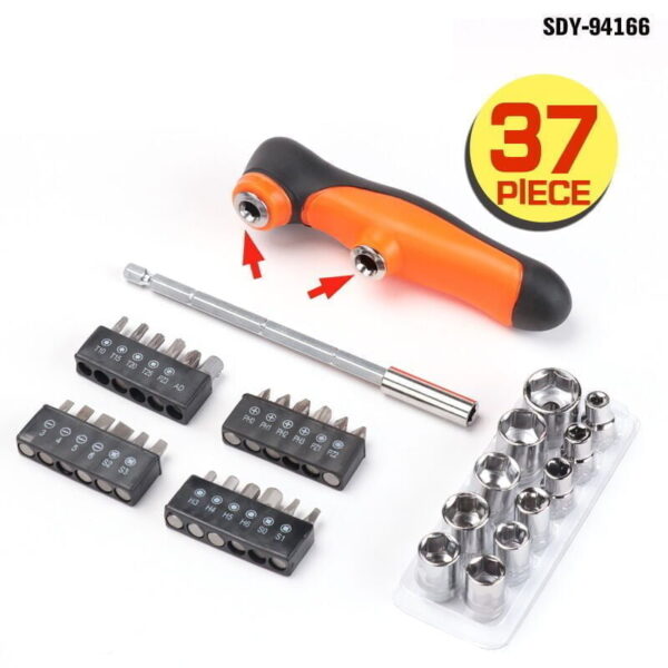 Horusdy Σετ υποδοχή μύτης κατσαβιδιού 37τεμ. SDY-94166 - Screwdriver Bit Socket Set