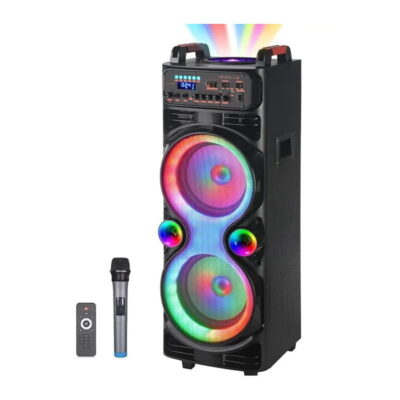 MT-8008 Φορητό ηχείο με μικρόφωνο & τηλεχειριστήριο 1000W 10"*2 - Portable speaker