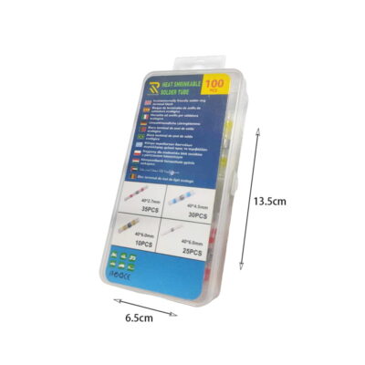 RCHANG Σετ Θερμοσυστελλόμενα Μονωτικά Καλωδίων σε Κασετίνα 100τμχ Heat shrinkable solder tube 2