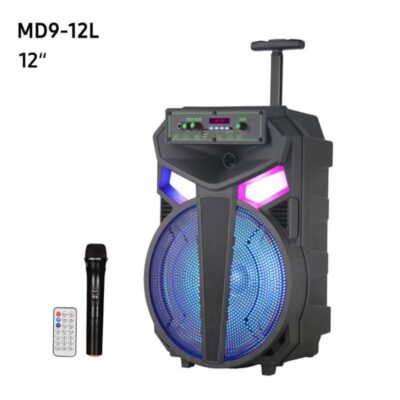 Φορητό ηχείο 1500W με μικρόφωνο τηλεχειριστήριο MD9 12L 12 Portable wireless speaker 1