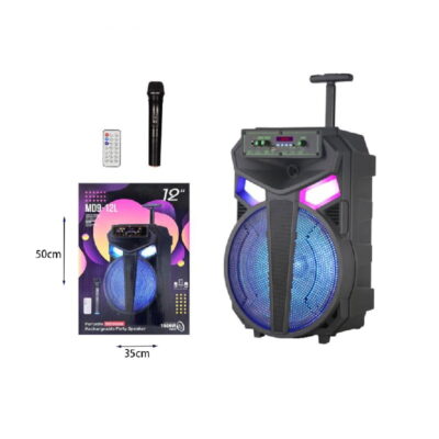 Φορητό ηχείο 1500W με μικρόφωνο τηλεχειριστήριο MD9 12L 12 Portable wireless speaker 6
