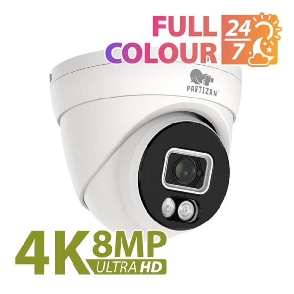 PZ-IPD-5SP-IR 8.0MP IP DOME CAMERA FULL COLOR 30M IR+WHITE 2.8mm