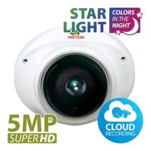 PZ-IPD-5SP VP 5.0MP IP DOME CAMERA CLOUD 1.0 STARLIGHT 2.8MM