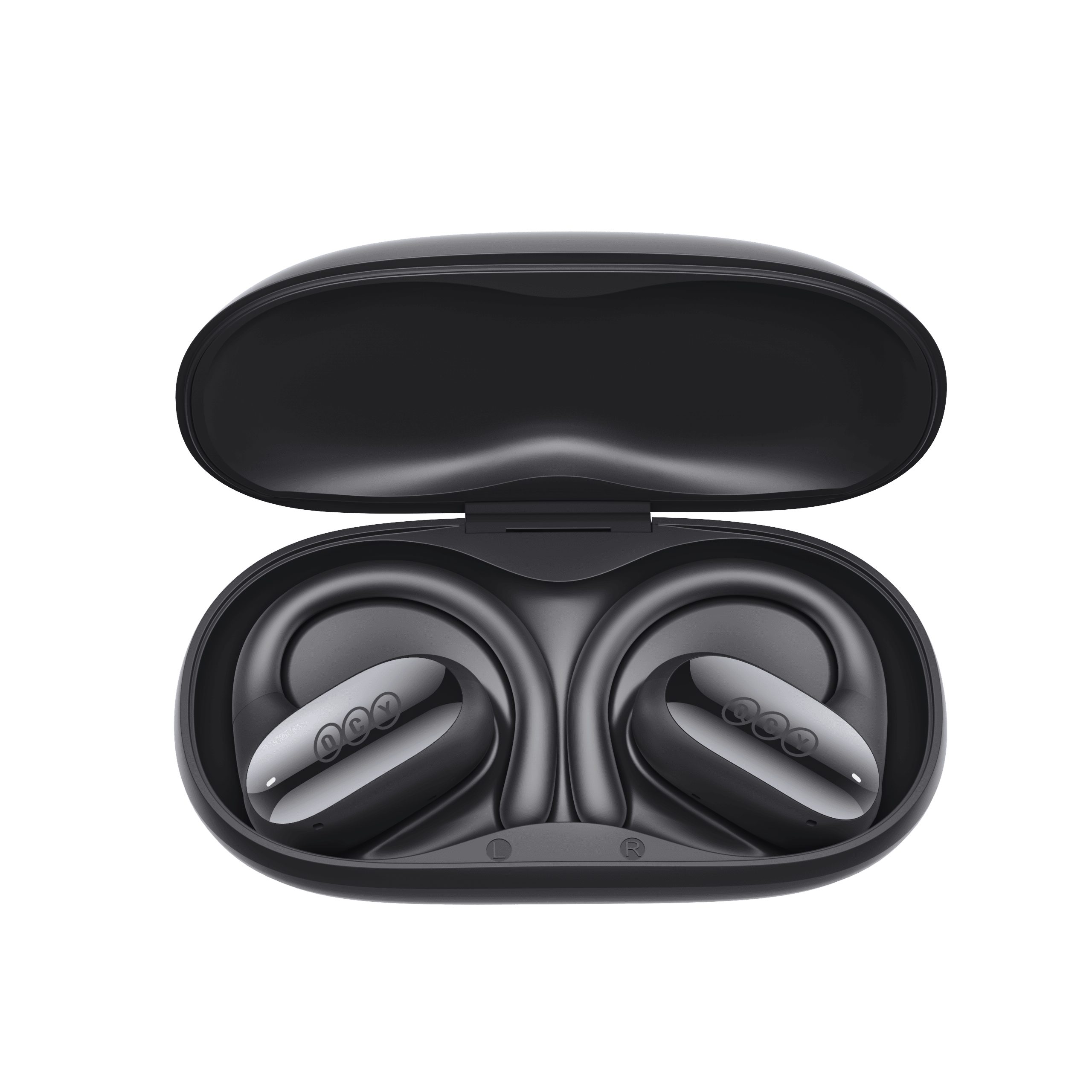 QCY Crossky GTR 2 Black Open Ear Wireless Headphones Sports Headset Air Conduction TWS ENC Call IPX5 4 μπουκώματα ή οτιδήποτε σας κάνει να νιώθετε άβολα. Τα άγκιστρα των GTR 2