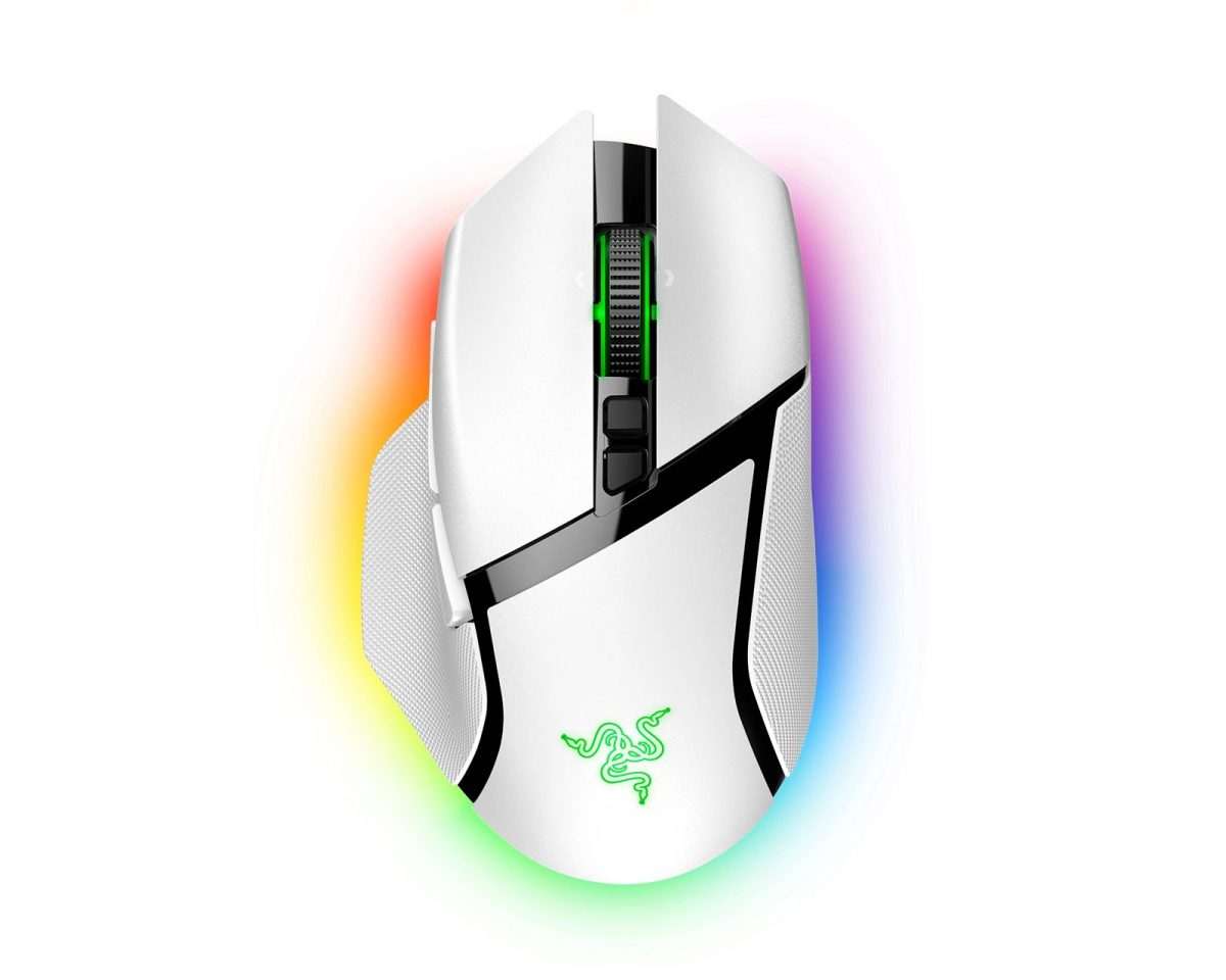 Razer BASILISK V3 PRO WHITE WIRELESS – Optical Switches – Tilt Wheel – 11 Buttons – 30k Sensor