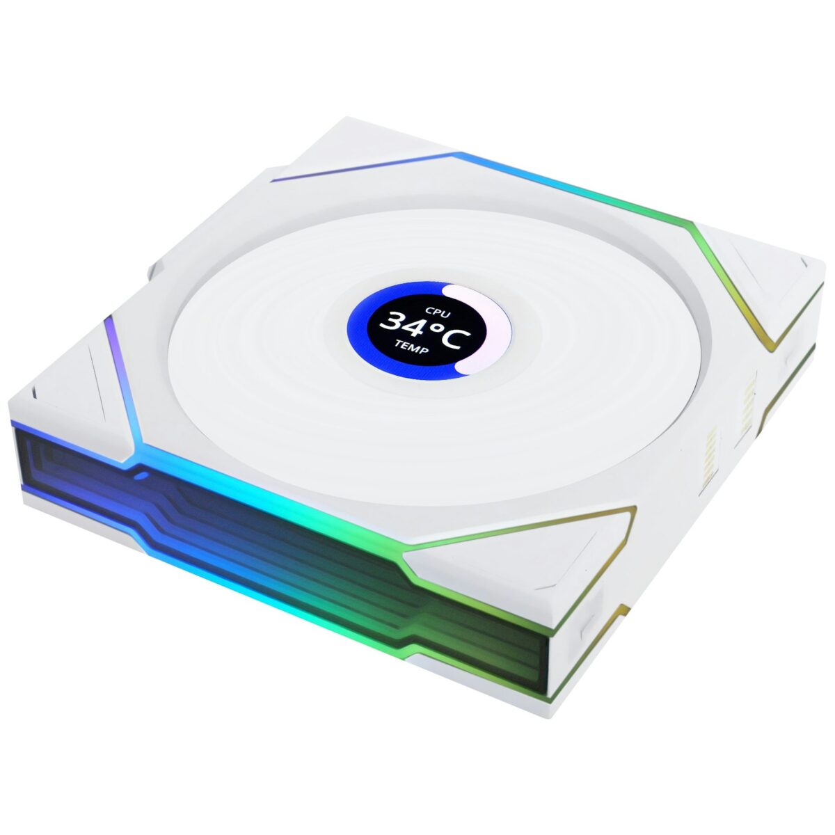 Lian Li UNI FAN TL-LCD Wireless 120 White (3pcs & controller) Case Fan 5 ο οποίος ρυθμίζει την ταχύτητα και το φωτισμό RGB. Αυτός ο ελεγκτής συνδέεται είτε σε μια εξωτερική θύρα USB είτε σε μια εσωτερική κεφαλίδα USB.