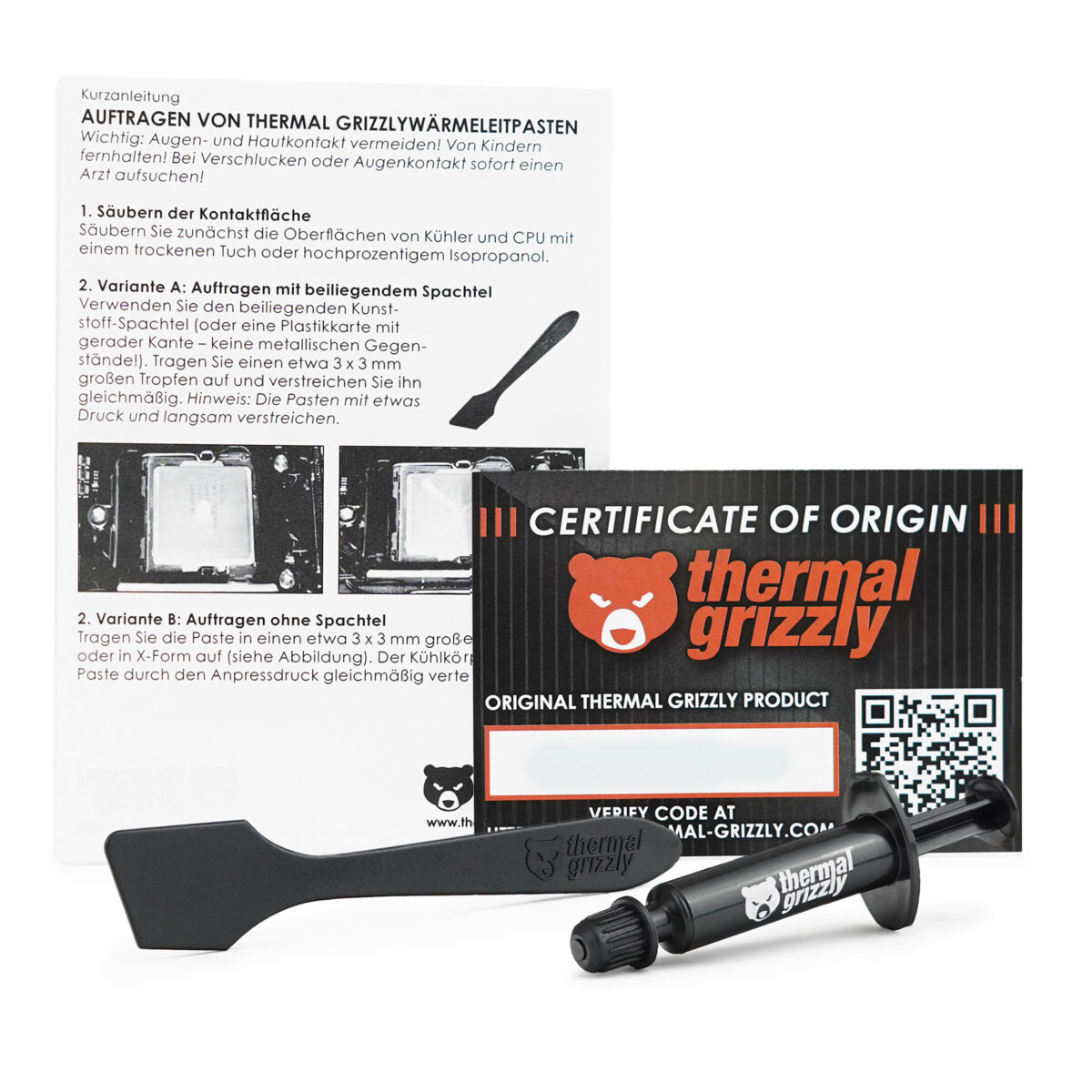Thermal Grizzly TG Kryonaut  – 1 g Extremely High Performance Thermal Paste for Overclocking GPU CPU