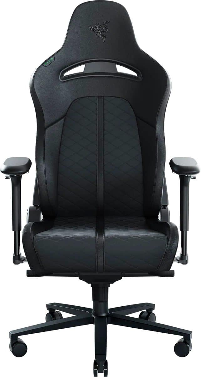 Razer ENKI BLACK Gaming Chair – Built-in Lumbar Arch Memory Foam PU Leather Adjustable Recline
