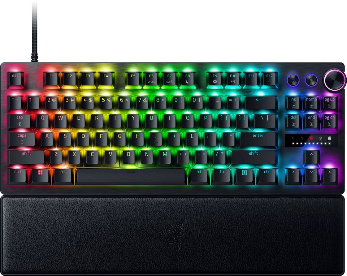 Razer HUNTSMAN V3 PRO TENKEYLESS ANALOG – Optical Gaming Keyboard – Rapid Trigger – US Layout