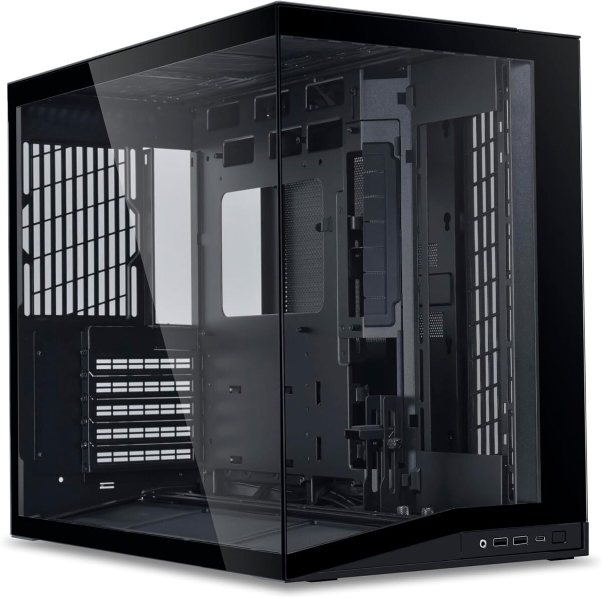 Lian Li O11D Mini V2 BLACK – ATX PC GAMING CASE – IMPROVED AIRFLOW – GPU SUPPORT BRACKET
