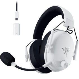 Razer BLACKSHARK V3 White – Wireless Gaming Headset – 70h Battery – 2.4GHz/BT/USB – PC/PS5/Switch