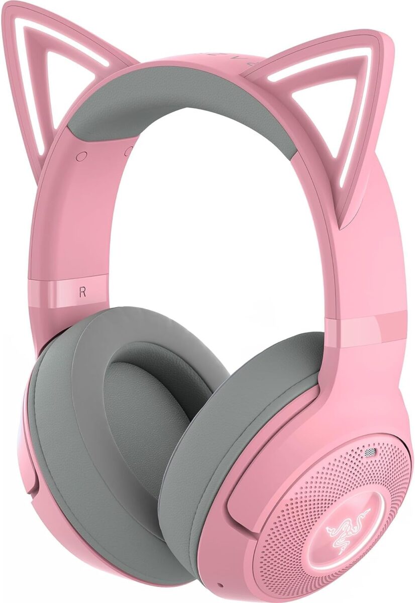 Razer KRAKEN KITTY V2 BT – Quartz – RGB – 7.1 Gaming Headset – Kitty Ears – Bluetooth 5.2