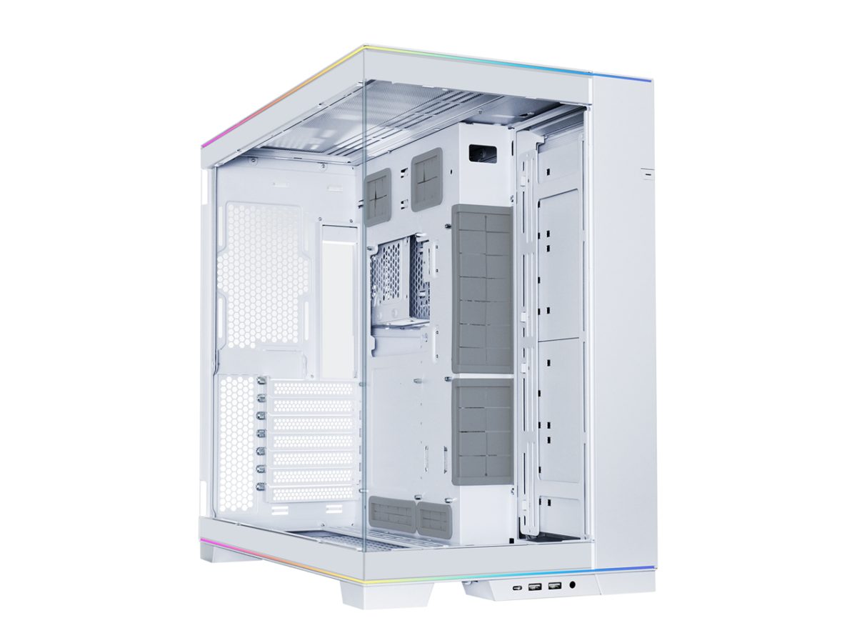 Lian Li O11D EVO RGB White – White EATX(under 280mm)/ATX Columnless Tower PC Case