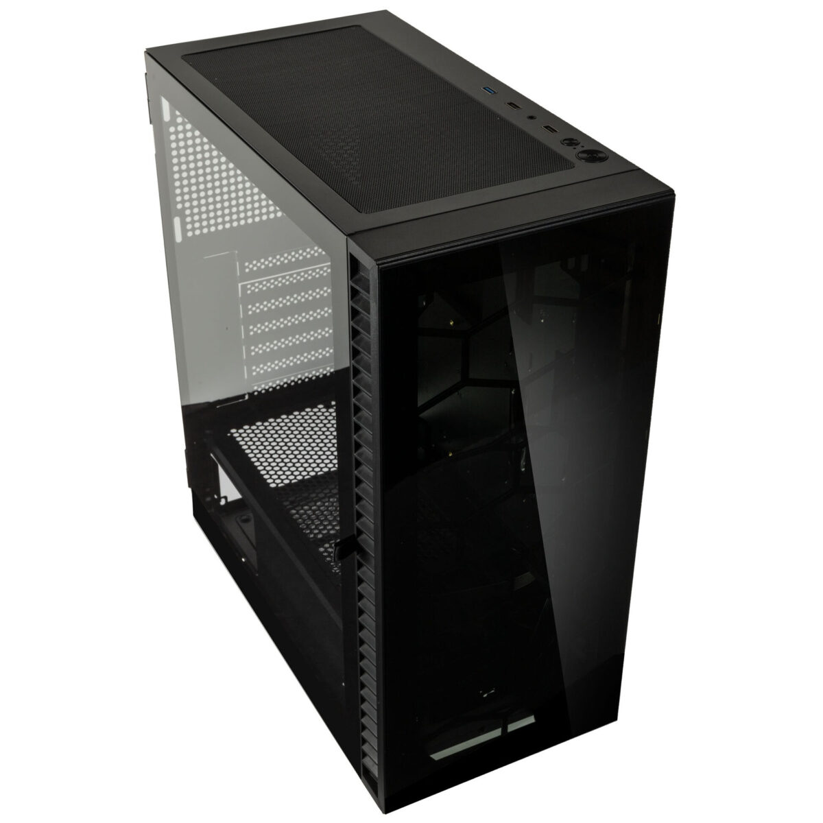 Kolink Observatory HF Glass Core Midi Tower Case – Black No Fans