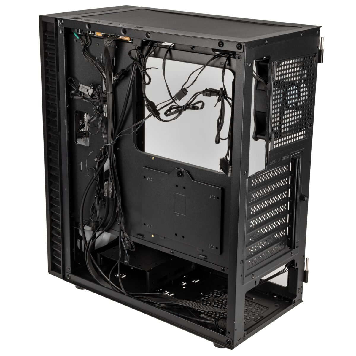 Kolink Observatory HF Mesh ARGB Midi Tower Case - Black (with 6 ARGB fans - 3x140mm & 3x120mm) 5 Το Kolink Observatory HF Mesh ARGB είναι κατασκευασμένο από συνδυασμό υλικών υψηλής ποιότητας. Το πλαίσιο είναι κατασκευασμένο από χάλυβα SPCC 0