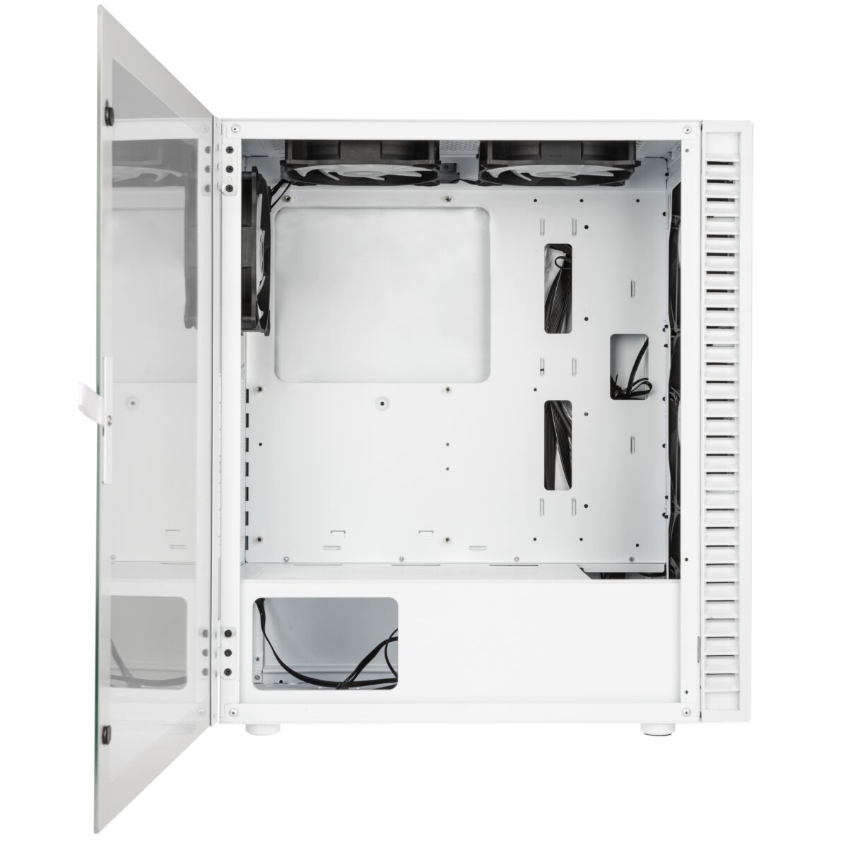 Kolink Observatory HF Mesh ARGB Midi Tower Case - White (with 6 ARGB fans - 3x140mm & 3x120mm ) 4 Kolink Observatory HF Mesh ARGB Midi Tower Case - White (with 6 ARGB fans - 3x140mm & 3x120mm ) - Image 4