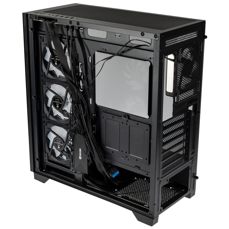 Kolink Unity Peak ARGB Midi Tower Showcase - Black ATX 400mm clearance with 4 ARGB Fans 5 φέρνουν τη φυσική ροή του αέρα
