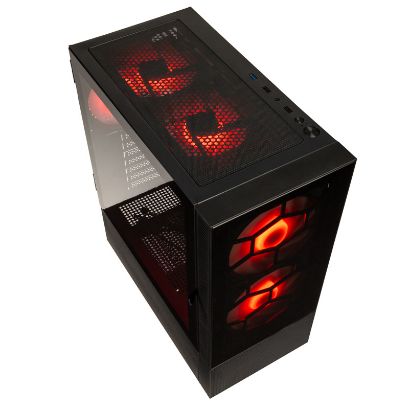 Kolink Observatory MX Glass ARGB Midi Tower Case – Black (with 5 ARGB fans – 2x140mm & 3x120mm)