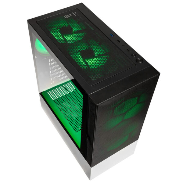Kolink Observatory MX Mesh ARGB Midi Tower Case – Black/White (with 5 ARGB fans - 2x140mm & 3x120mm) - Image 2