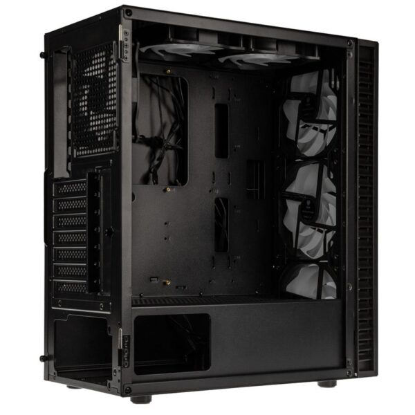 Kolink Observatory HF Plus Glass ARGB PWM Midi Tower Case Black with 6 ARGB PWM Fans (5x140mm 1x120) - Image 5