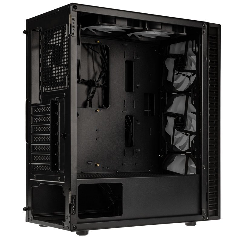 Kolink Observatory HF Plus Glass ARGB PWM Midi Tower Case Black with 6 ARGB PWM Fans (5x140mm 1x120) 5 Kolink Observatory HF Plus Glass ARGB PWM Midi Tower Case Black with 6 ARGB PWM Fans (5x140mm 1x120) - Image 5