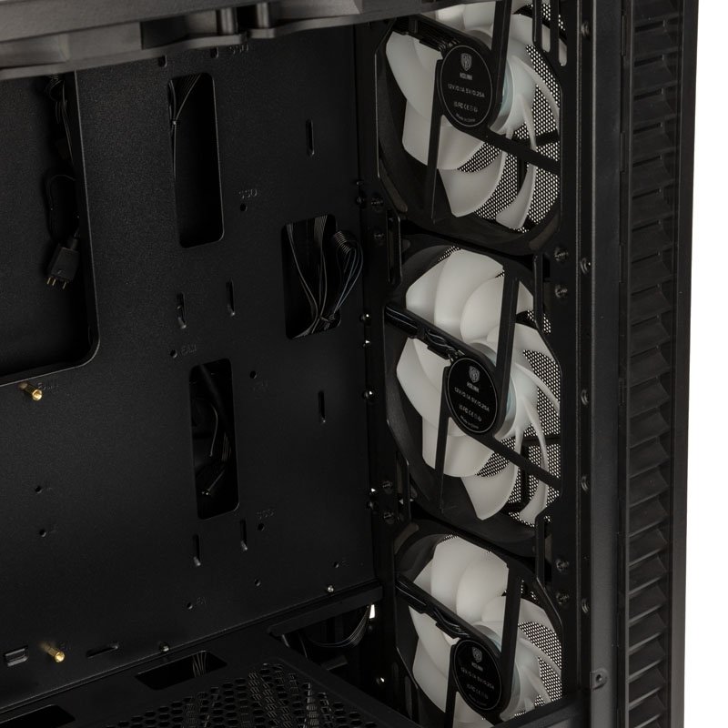 Kolink Observatory HF Plus Mesh ARGB PWM Midi Tower Case Black with 6x ARGB PWM Fans (5x140mm 1x120) 4 παρέχοντας σαφή θέα των εξαρτημάτων σας και προσθέτοντας μια κομψή πινελιά στo Build σας.