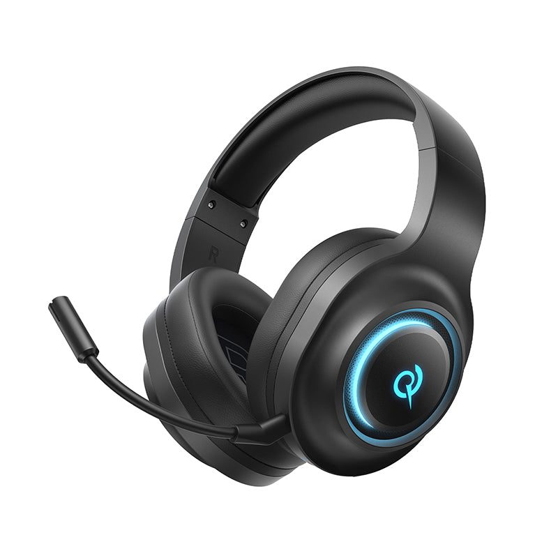 QCY Heroad V200 Wireless Quad Black – Bluetooth & WiFi & USB-A & USB-C RGB Gaming Headset PS4/PS5/PC