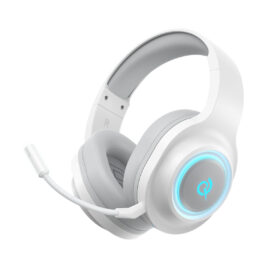 QCY Heroad V200 Wireless Quad White – Bluetooth & WiFi & USB-A & USB-C RGB Gaming Headset PS4/PS5/PC