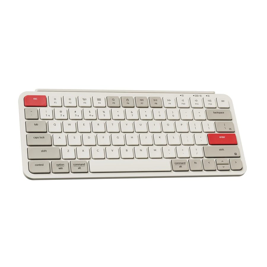 Keychron B1 Pro (B1P-K13) Ultraslim Mini Wireless BT Keyboard ZMK Online customize Retro Red 75% US