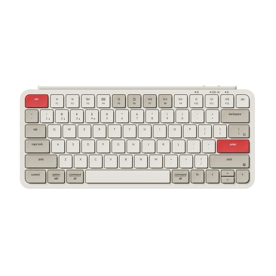 Keychron B1 Pro (B1P-K13) Ultraslim Mini Wireless BT Keyboard ZMK Online customize Retro Red 75% US