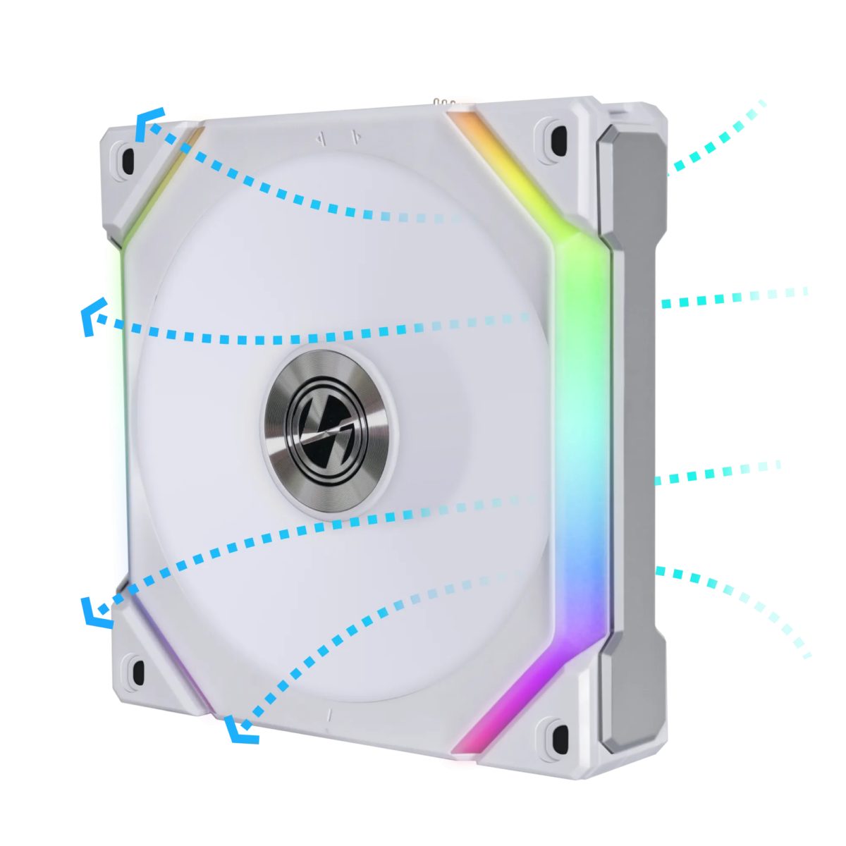 Lian Li UNI FAN SL 120 V2 Reverse Blade SL120V2 White – aRGB PWM Case Fan (1pcs) no controller