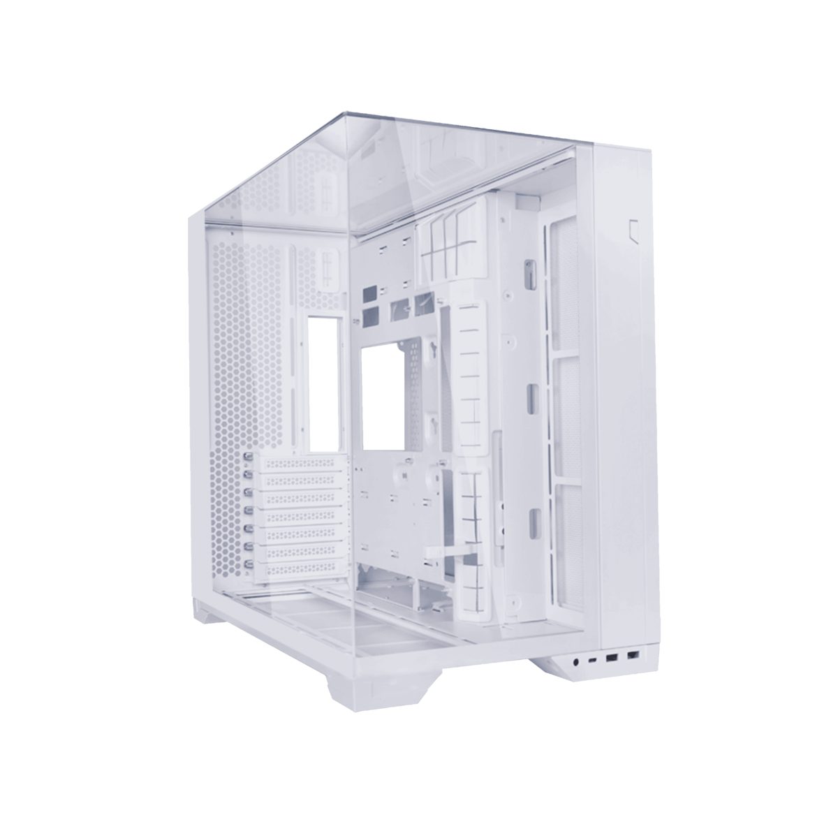 Lian Li O11 Vision Compact White - White EATX(under 280mm)/ATX 2 top panels 360AIO Tower PC Case 4 το πλάι και την κορυφή. Τα μπροστινά και πλευρικά πάνελ έχουν μια ελαφριά απόχρωση finish