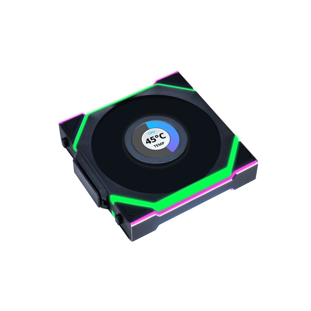 Lian Li UNIFAN SL Wireless LCD 120 -3PCS Black (Triple pack include Controller) – Case Fan
